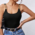Women's U-Neck Backless Sleeveless Top