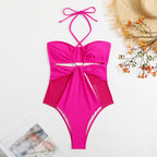 Solid Color One-piece Swimwear