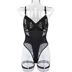 Mesh Stitched Backless Sexy Lacing Sleeveless Jumpsuit