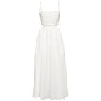 Women's Linen Cutout Cami Midi Dress