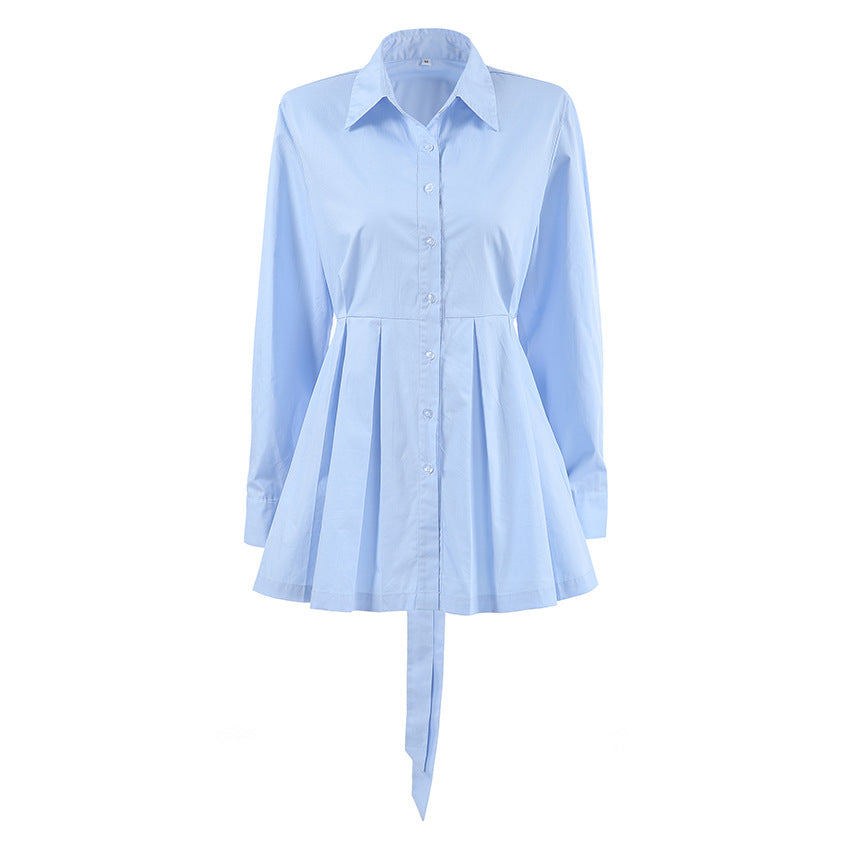 Women's Cotton Lace-Up Lace Shirt