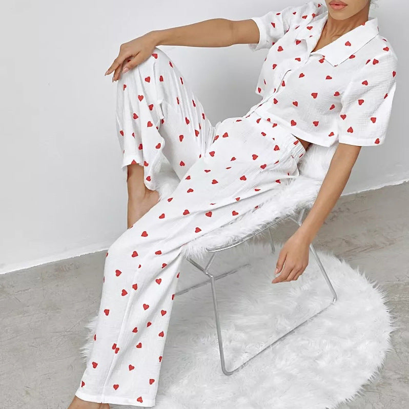 Heart Printing Pajamas Lingerie