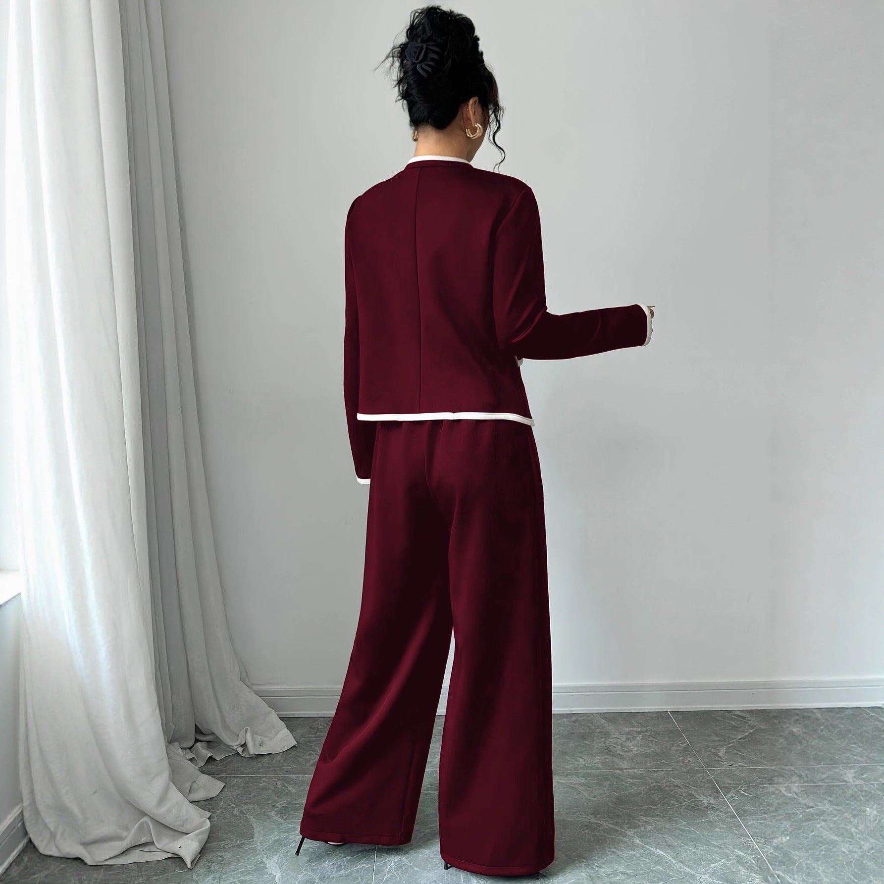 Slimming Chinese Casual Women Red High End Fashionable French Korean Chanel Set
