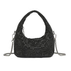 Women's Rhinestone Chain Bucket Bag