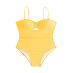 Korean Solid One-piece Swimwear