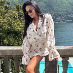 Heart-Print Shirt & Shorts Set