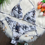 Floral Split Bikini Swimwear