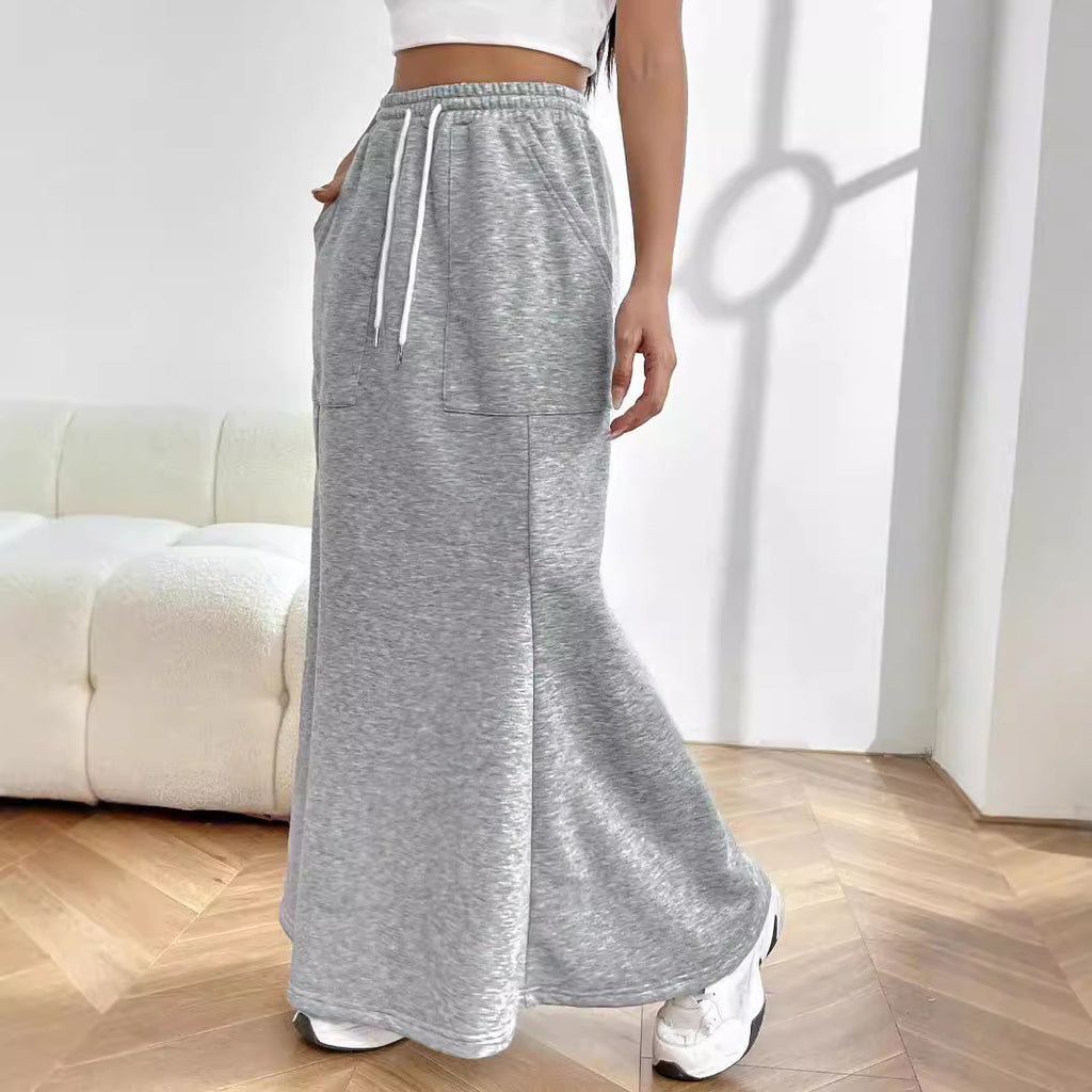 Women's Simple Casual A-Line Midi Skirt