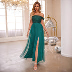 Sequin Gauze Evening Dress
