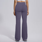 Seamless Skinny Yoga Pants Cross V Waist Wide Leg Bell Bottoms Running Sports Straight Pants Workout Clothes