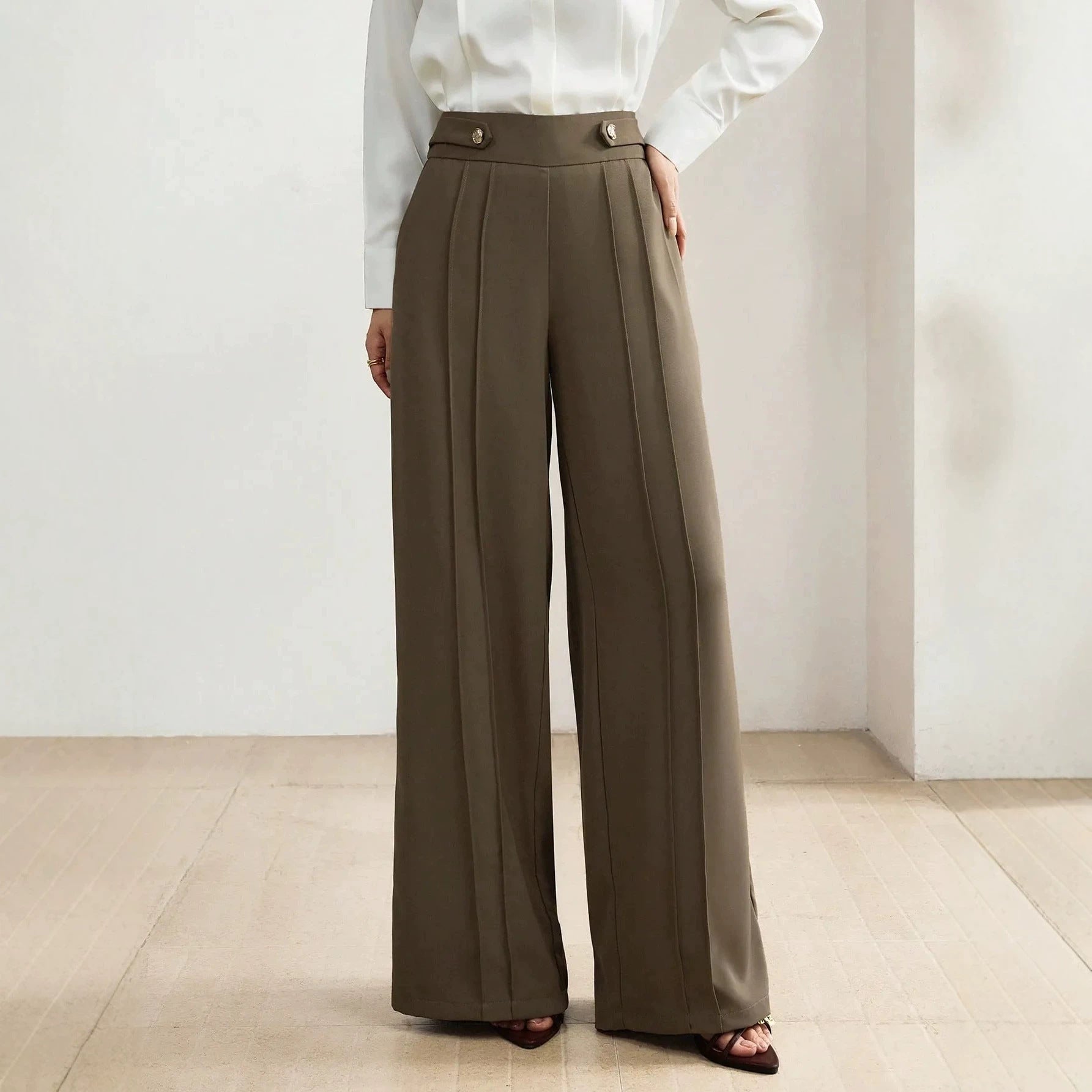Women's High-Waist Wide-Leg Trousers