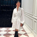 French Ruffle A-Line Dress