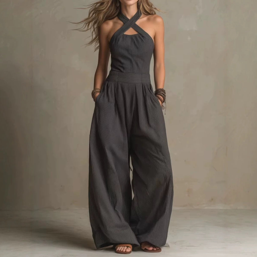 Women's Women Sleeveless Halter Jumpsuit