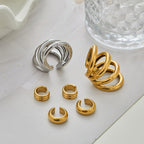 Geometric Titanium Steel Ear Clips