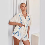Women's 3D Three Dimensional Embroidered Comfort Top