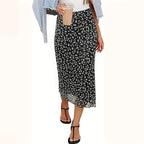 Korean Floral Gauzy Lace Stretch High Waist Sheath Skirt