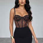 Bestseller Sexy Leopard Print Mesh Boning Corset Corset Spicy Girl Outfit Outerwear Waist Trainer Seductive Women Shapewear