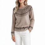 Women's Geometric Jacquard Knit Sweater