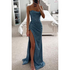 Women's Suspender Split Maxi Dress