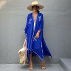 Rayon Embroidered Cover Up Swimwear