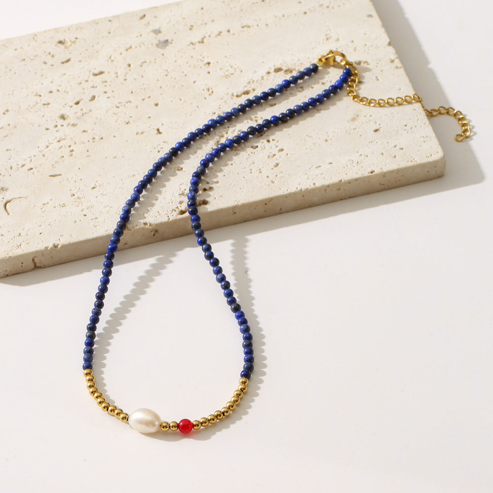 Lapis Lazuli Pearl Necklace