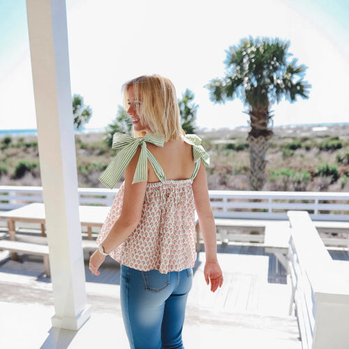 Women Tops Simple Retro Lace up Top