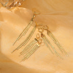 Simple Long Tassel Earrings 18K Gold Eardrop Earrings