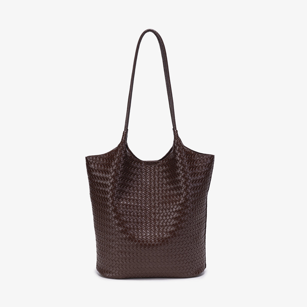 Women's Woven Large-Capacity Shoulder Tote Bag