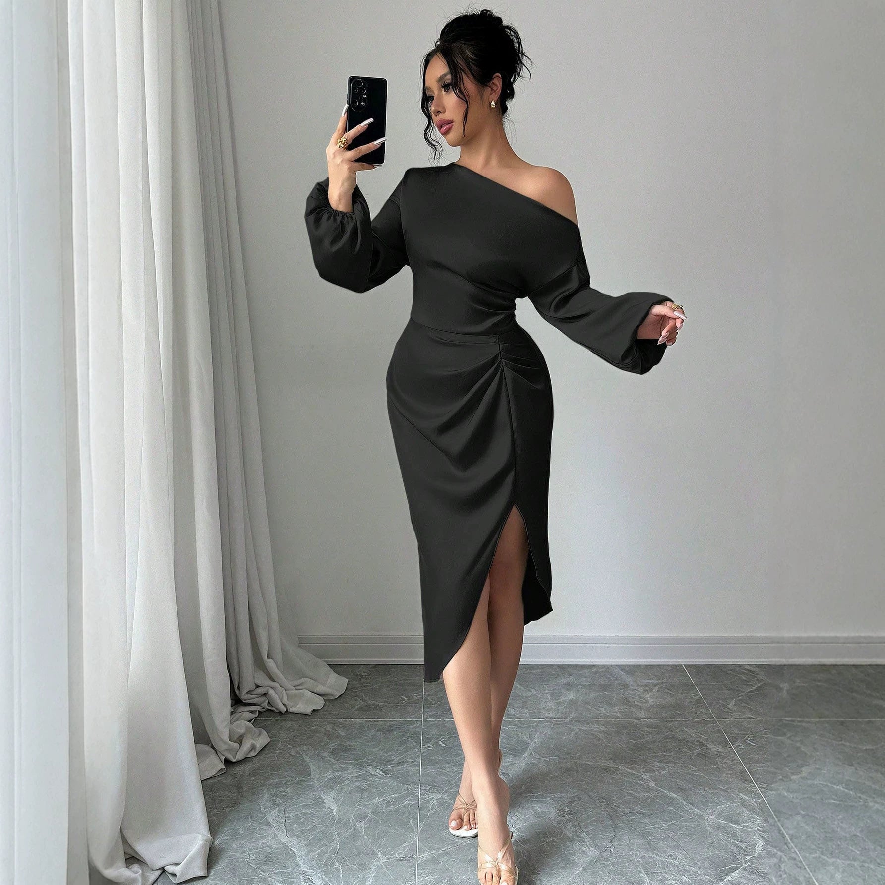 Women's Midi Pleated Dress
