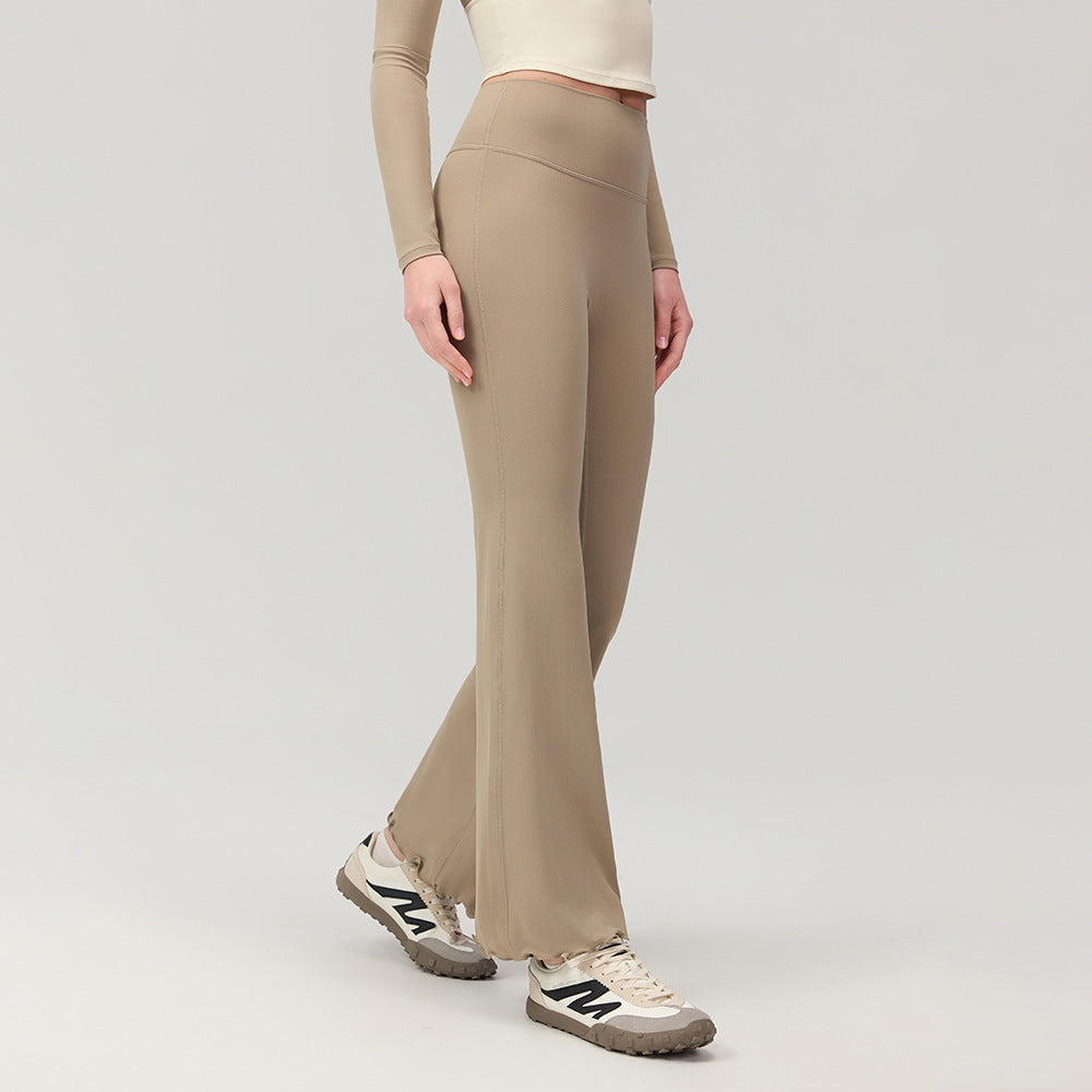 Women's High-Waisted Lace-Detail Bootcut Yoga Pants