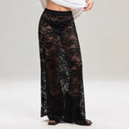 Lace Sheath High-Waist Skirt