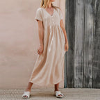 Solid Color Elegant Loose Dress