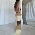 Women's Halter Striped Dress