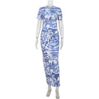 Printed Blue