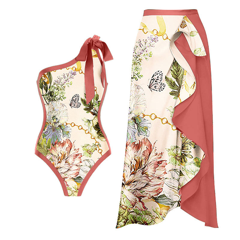 Retro Shoulder Bikini Swimwear