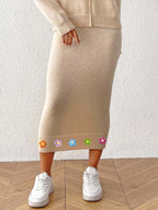 Apricot Skirt 5 Flowers