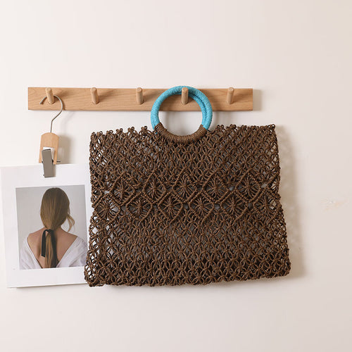 Women's Round Handle Square Bag Pattern Bag