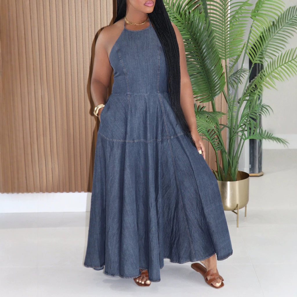 Women's Maxi Denim Dress