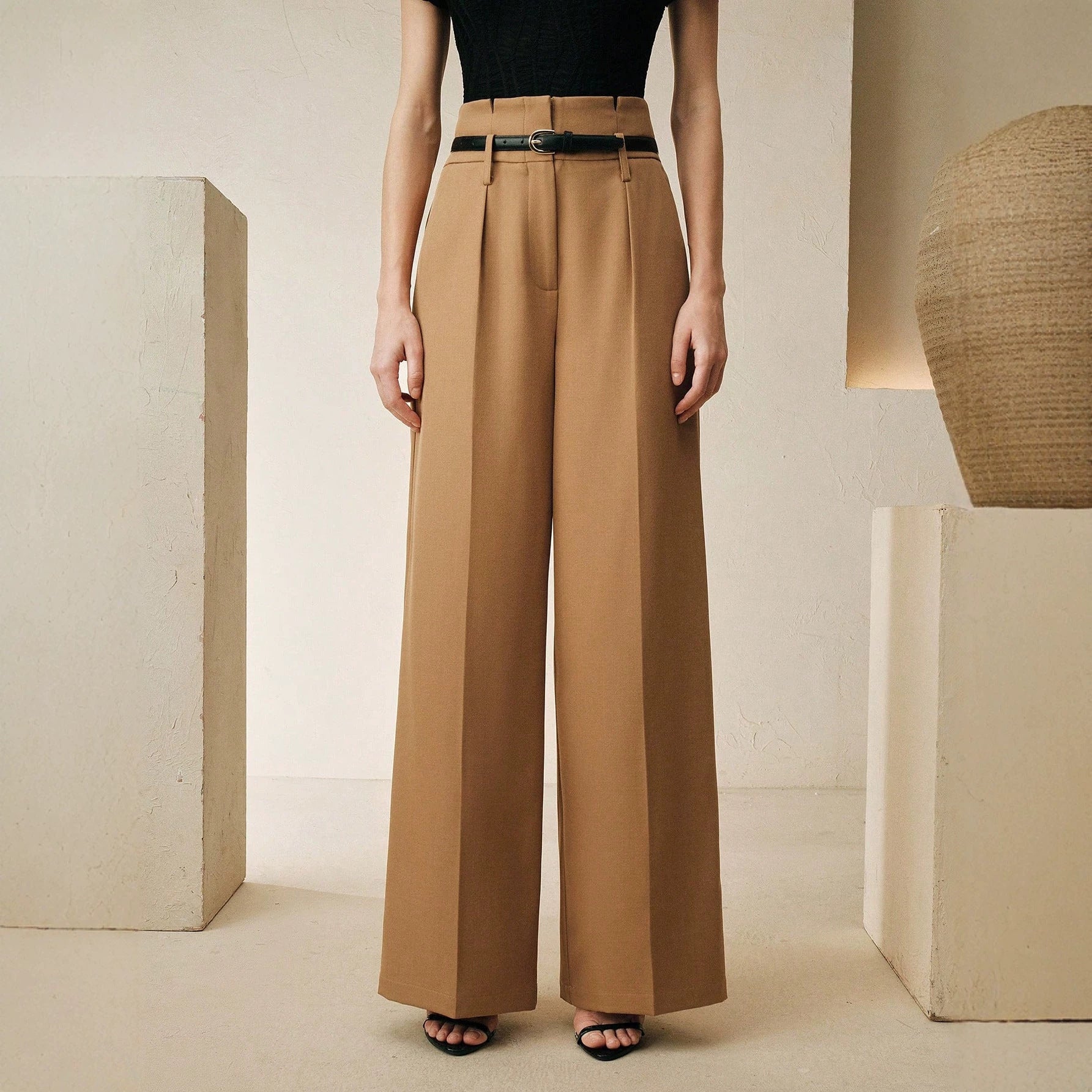 Women's High-Waist Straight-Leg Work Pants