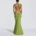 Women's High-Neck Backless Sheath Dress
