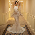 Women's Chinese Retro Morning Gowns Bridal Wedding Toast Dress White Cheongsam Slim Fit