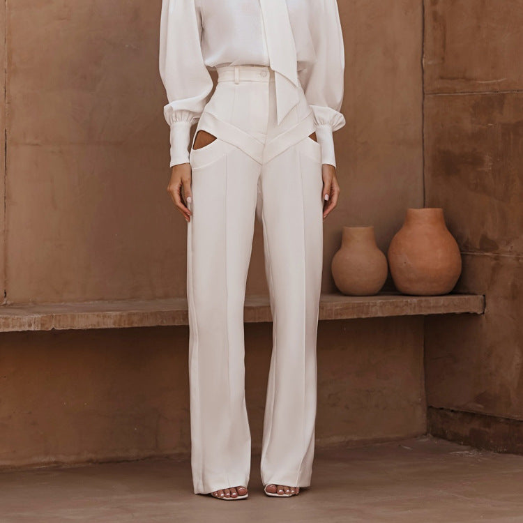 Loose Hollow-Out Pants