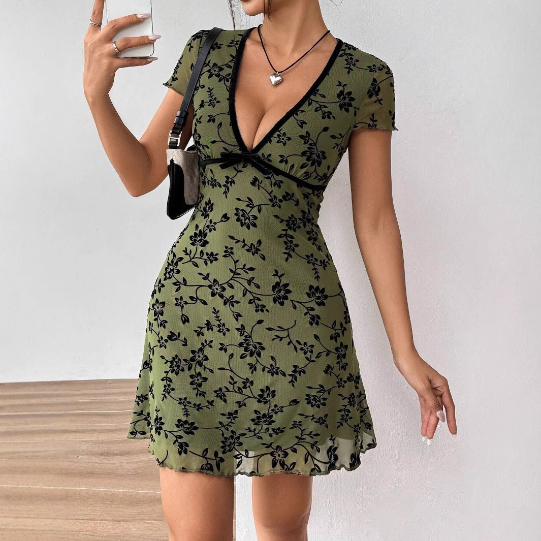 Floral Embroidered A-Line Dress