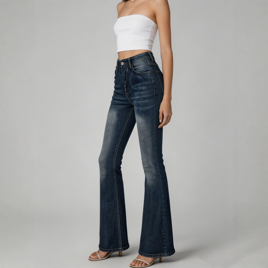 Retro High Waist Summer Skinny Washed Women Jeans