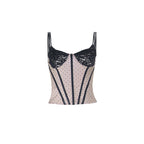Women's Polka-Dot Lace Vest Top
