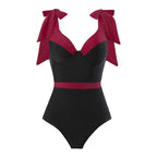 Solid Color One-piece Swimwear