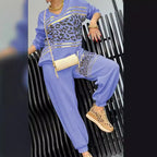 Women's New Leopard Print Stud For Autumn Winter Bronzing Sweater Two
