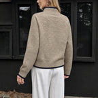 Women's Contrast-Trim Knit Sweater