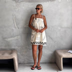 Printed Off-Shoulder Cami Mini Dress