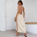 Women’s Backless Halter Seaside Holiday Dress
